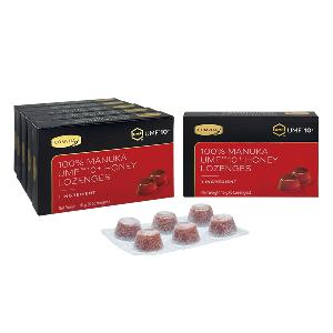 콤비타 UMF™ 10+ 퓨어 마누카꿀 로젠지(Comvita UMF™ 10+ Pure Manuka Honey Lozenge (18g x 5boxes = 30 lozenges)